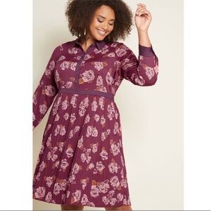 Modcloth‎ Just My Typist Floral Dress NWOT H